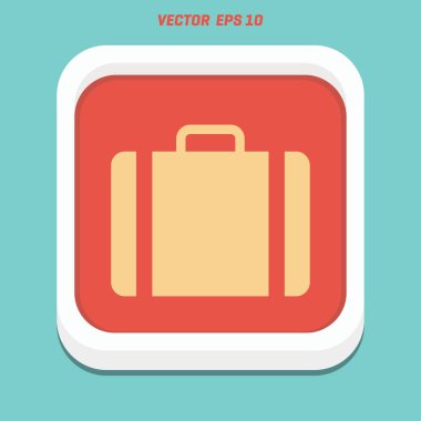 Evrak Çantası Düz Simgesi