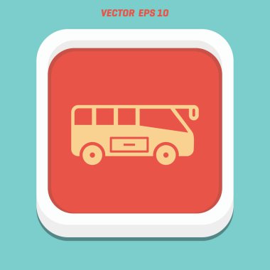 Otobüs Düz Simgesi