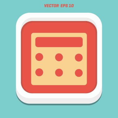 Hesap Makinesi Düz Simgesi