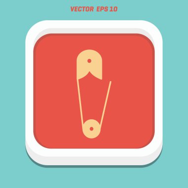 Bebek bezi düz simgesi için pin