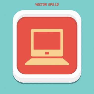 Laptop Düz Simgesi 