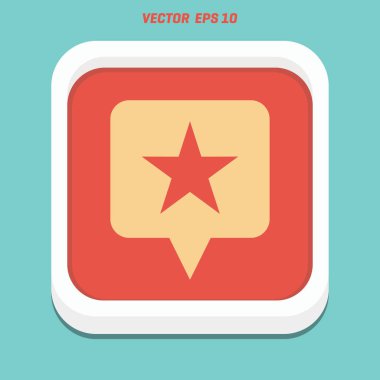 Yıldız simgesi ile mesaj kabarcık