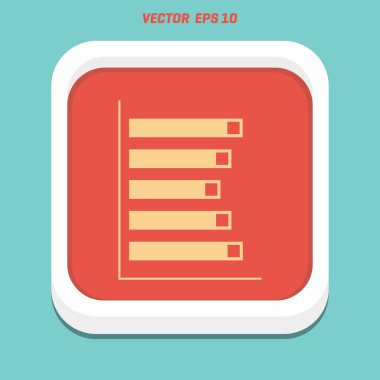 İstatistik düz simgesi 