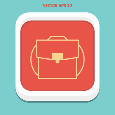 Sırt Çantası Düz Simgesi