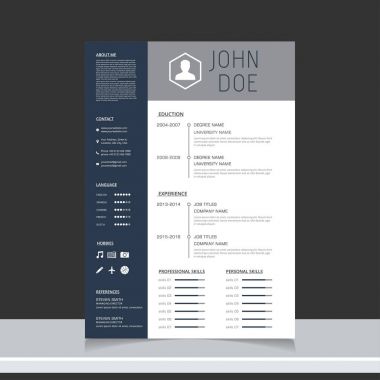 şık özgeçmiş şablonu