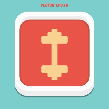 Dumbbell düz simgesi