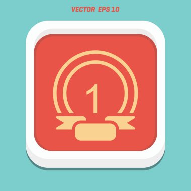 Futbol Kupa düz simgesi