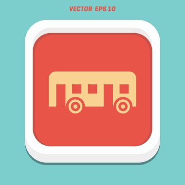 Otobüs Düz Simgesi