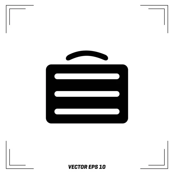 Aktovka plochá ikona — Stockový vektor