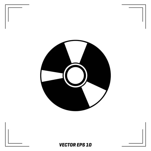 Icono plano CD — Archivo Imágenes Vectoriales