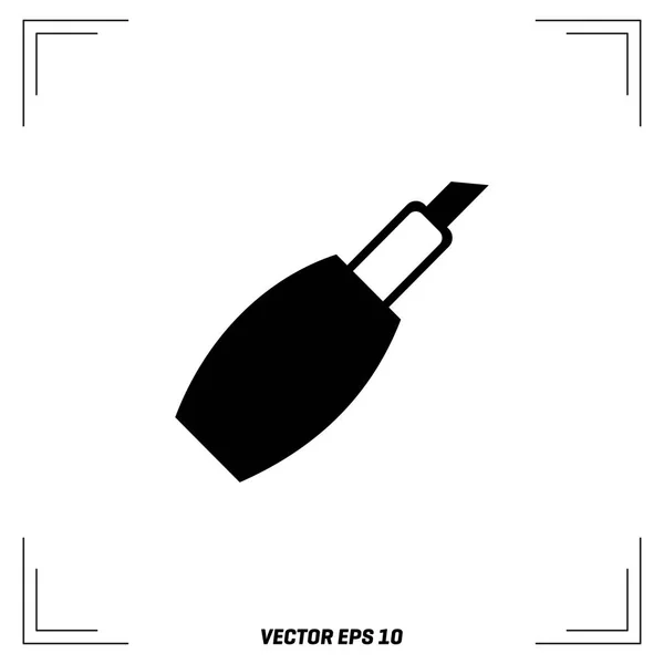 Lápiz labial icono plano — Vector de stock