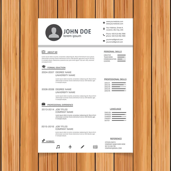 şık özgeçmiş şablonu