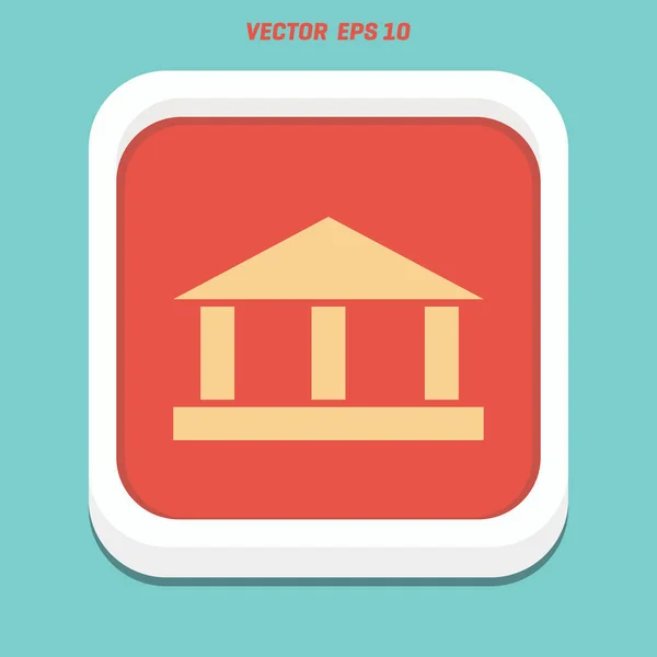 Bank flat icon — Stock Vector