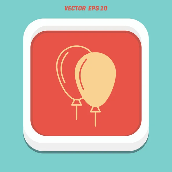 Balões ícone plano —  Vetores de Stock