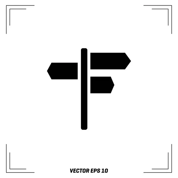 Skyltat flat ikonen — Stock vektor