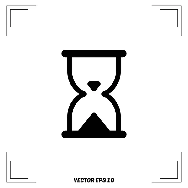 Reloj de arena icono plano — Vector de stock