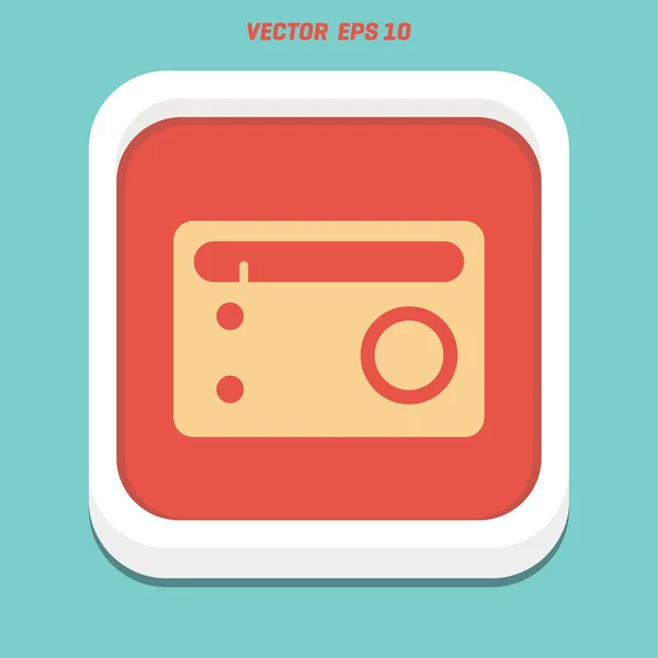 Icono plano de radio — Vector de stock