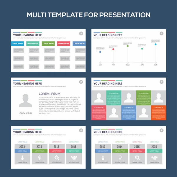 Elementos infográficos para plantillas de presentación — Vector de stock