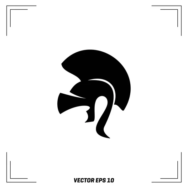 Antika hjälm flat ikonen — Stock vektor