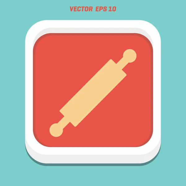 Váleček ploché ikony — Stockový vektor