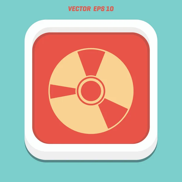 CD-flat ikonen — Stock vektor