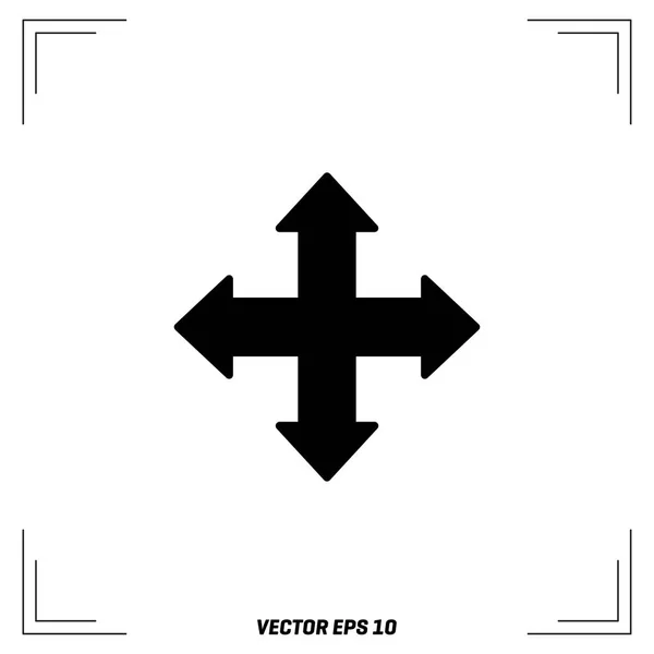 Symbol mit vier Pfeilen — Stockvektor