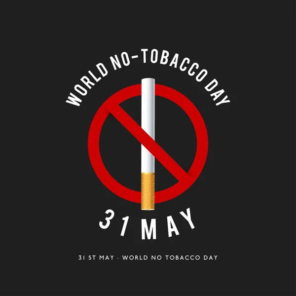 Mundo tarjeta de día sin tabaco — Vector de stock