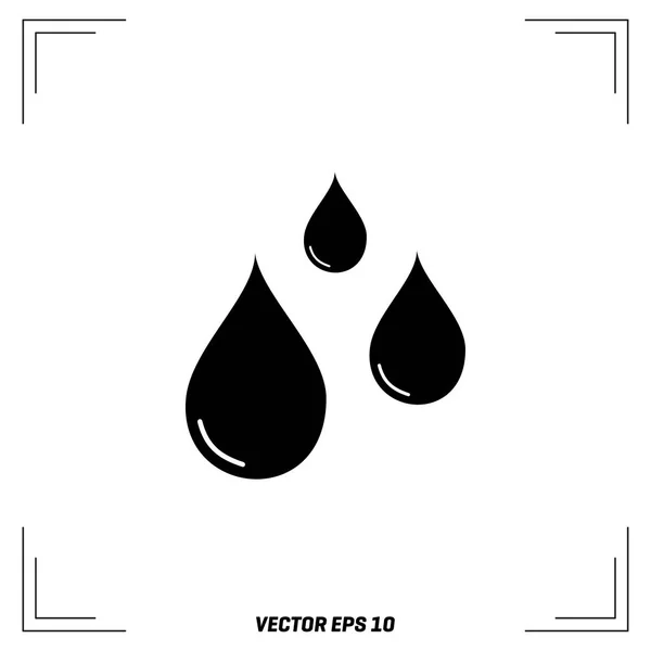 Víz csepp ikon — Stock Vector