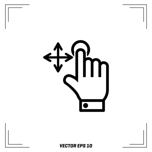 Touch flat Icon — Stock Vector