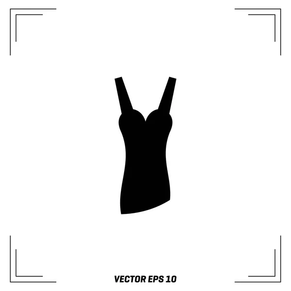 Vestido icono plano — Vector de stock