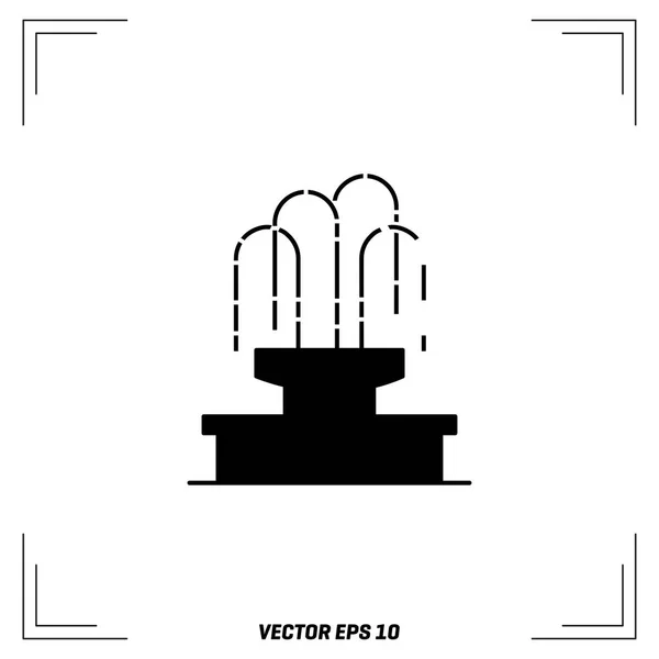 Fontän ikon, park fontän — Stock vektor