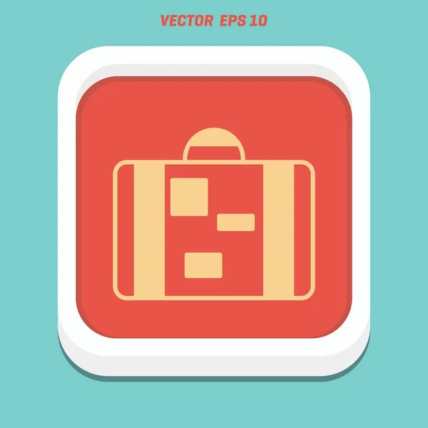 Suitcase flat icon — Stock Vector