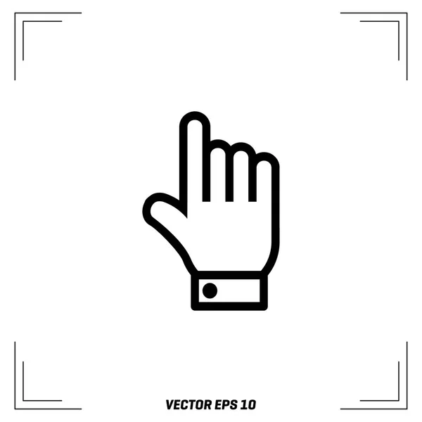 Gesto de la mano con el dedo índice elevado — Vector de stock