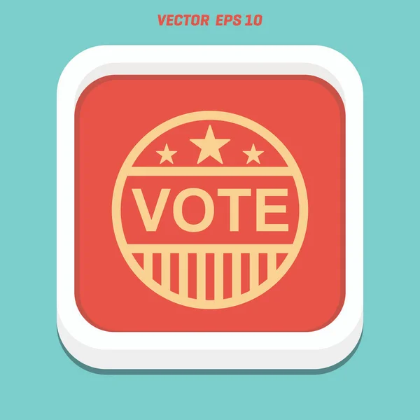 Insignia de campaña de votación estilo vintage — Vector de stock