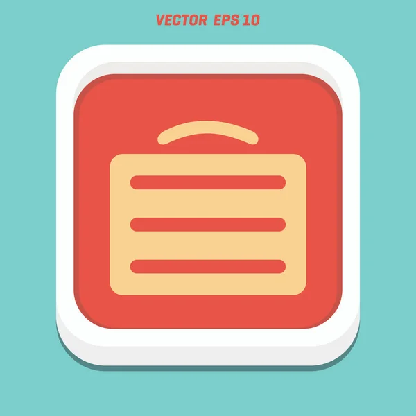 Aktovka plochá ikona — Stockový vektor