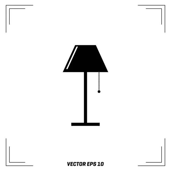 Lamp platte pictogram — Stockvector