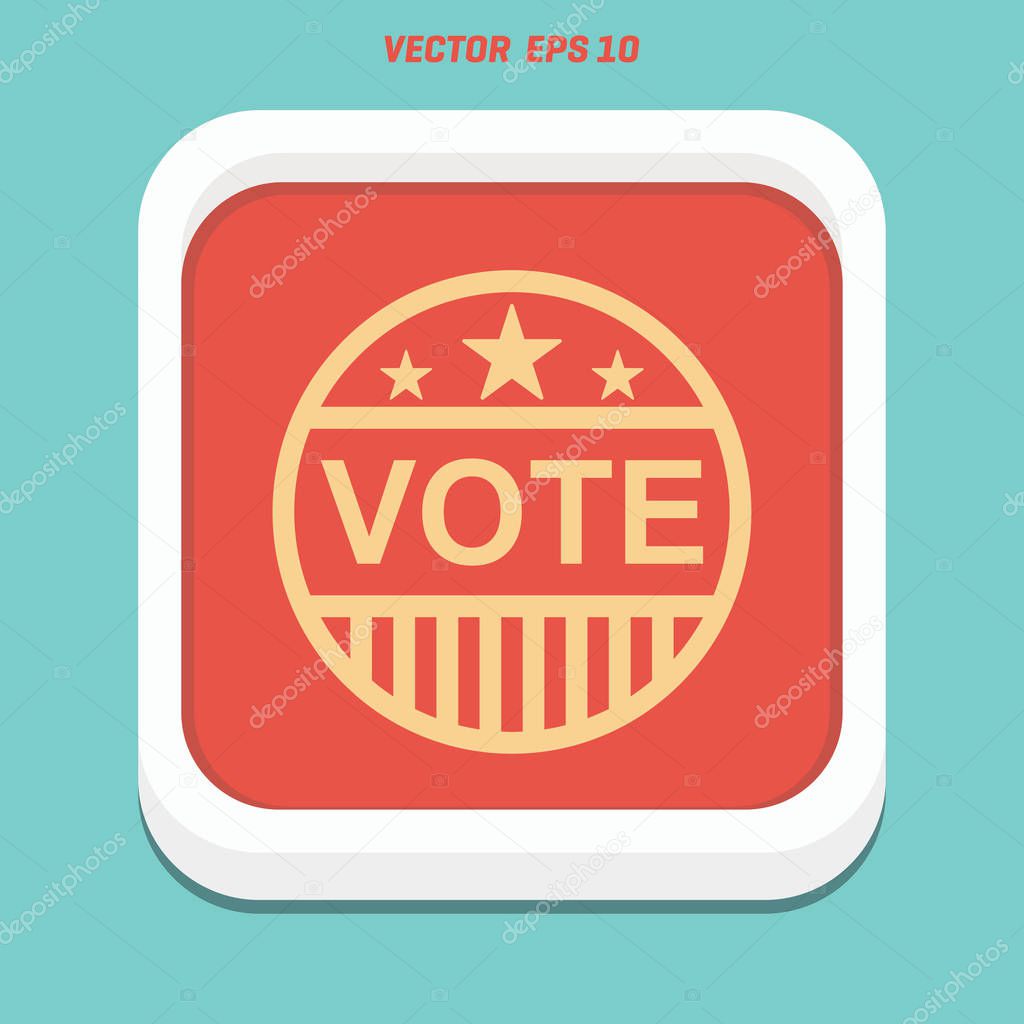 vintage style voting campaign badge 