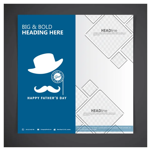 Brochureontwerp voor Fathers Day — Stockvector