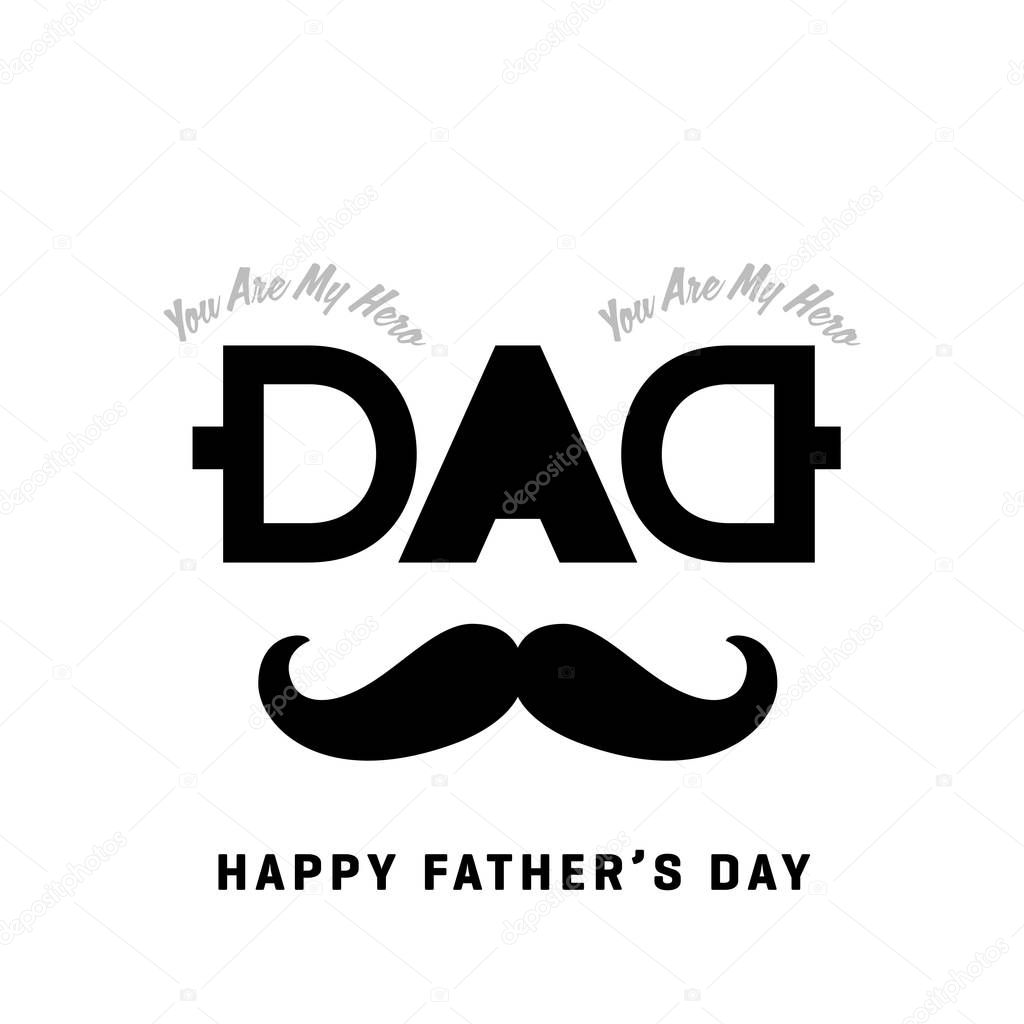 Flyer design for Fathers Day with mustaches