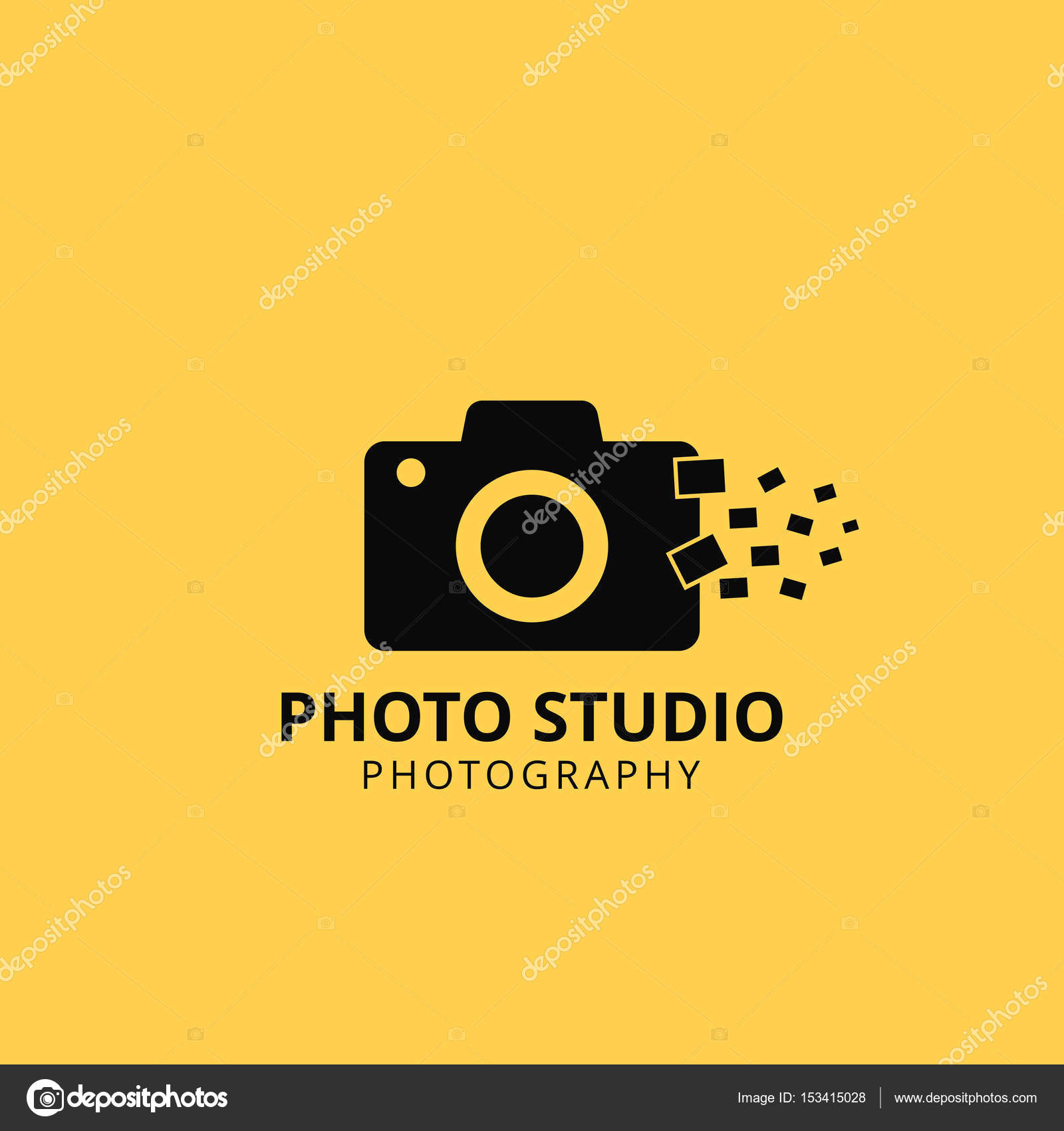 Black camera logo — Stock Vector © ibrandify 153415028