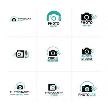 set kamera düz logoları