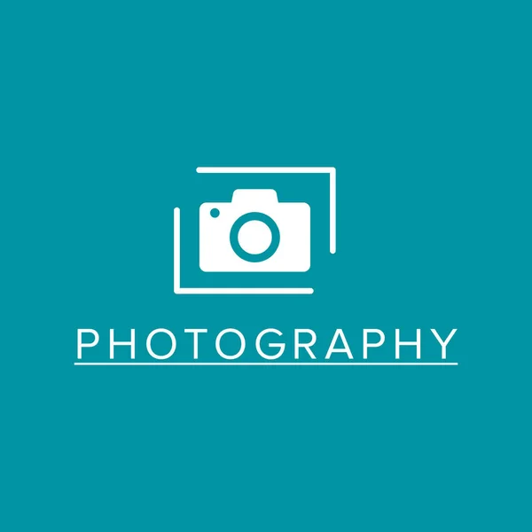 Platte logo van de camera — Stockvector