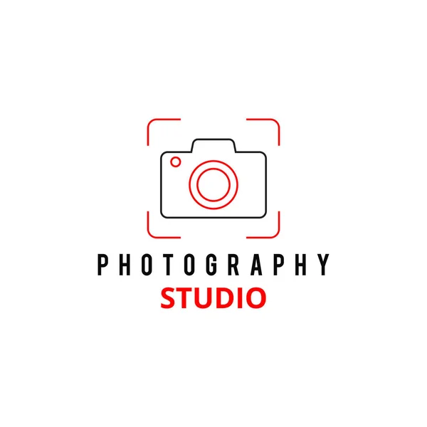 Platte logo van de camera — Stockvector