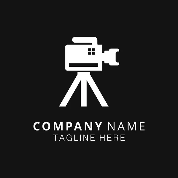 Caméscope logo plat — Image vectorielle