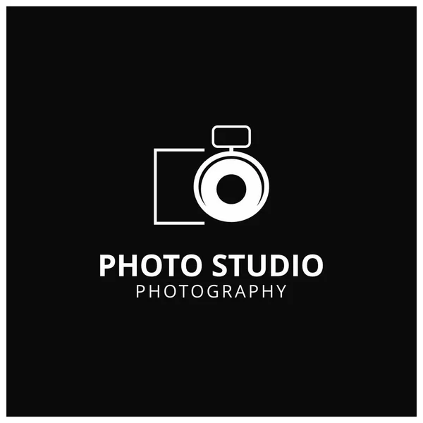 Platte logo van de camera — Stockvector