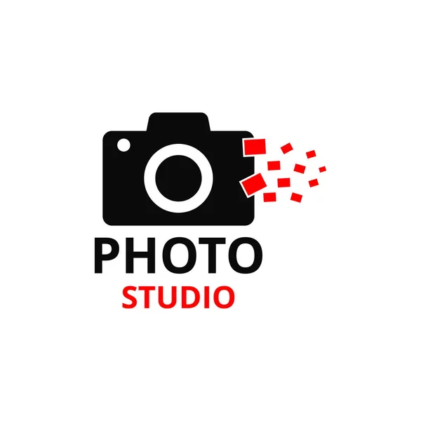 Platte logo van de camera — Stockvector