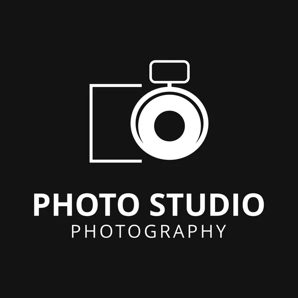 Platte logo van de camera — Stockvector