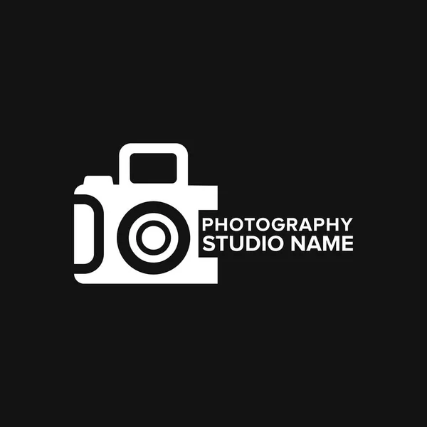 Caméra logo plat — Image vectorielle