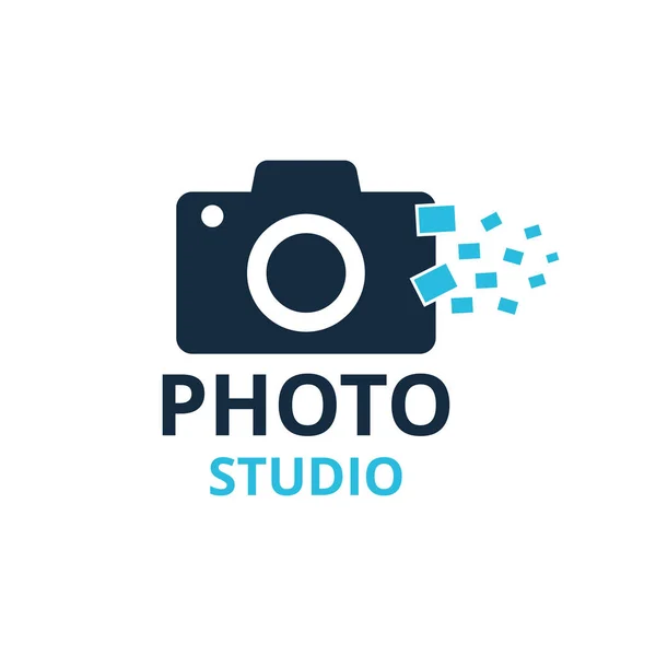 Platte logo van de camera — Stockvector