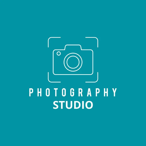 Platte logo van de camera — Stockvector